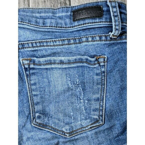 (3/$27) STS Blue Fringe Distressed Jean Shorts - Picture 3 of 11